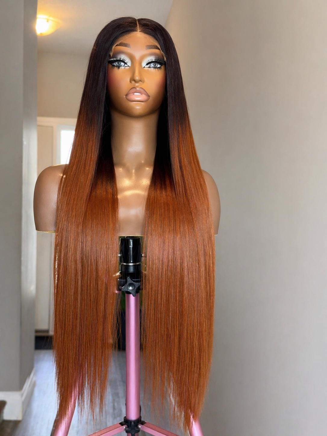 Ginger Ombre Straight Wig